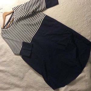 Women’s COS navy & white striped dress